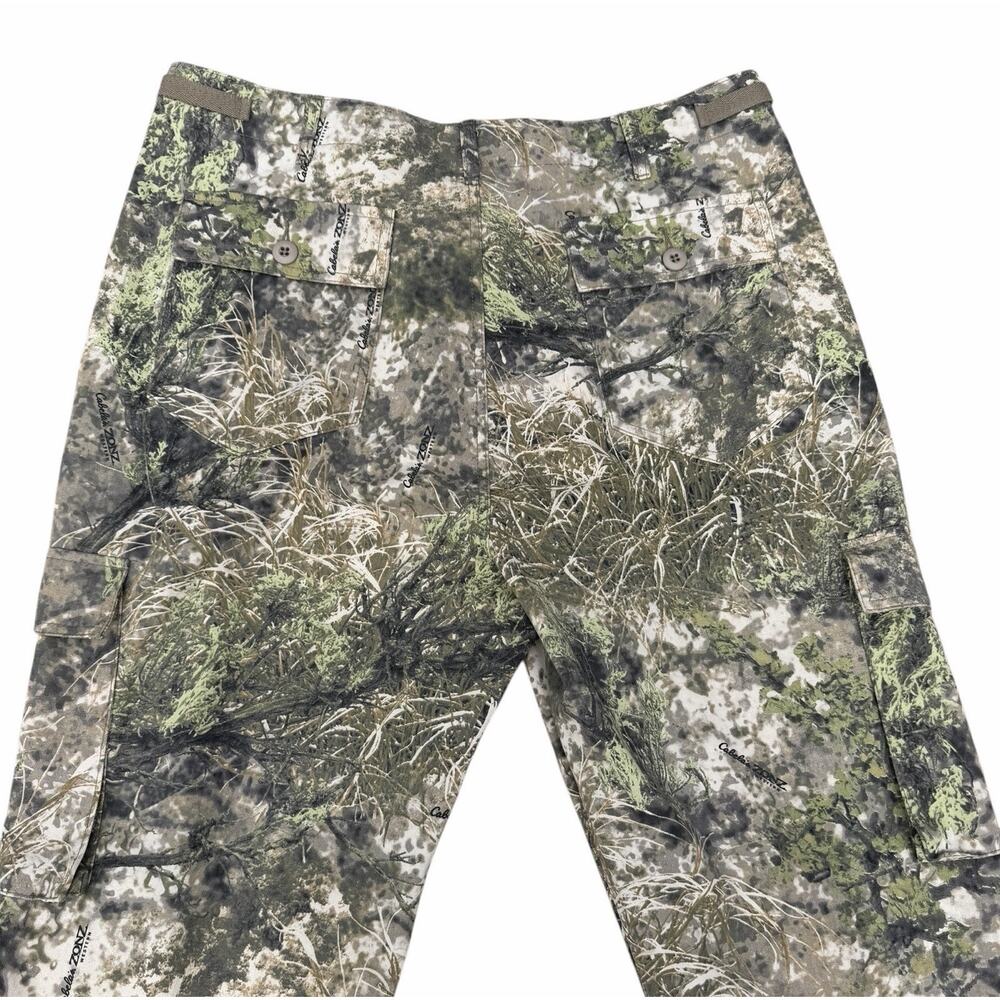 Cabela's Zonz Woodlands Camo Hunting Cargo Pants Mens 40 Adjustable Waist Pocket - Picture 10 of 12